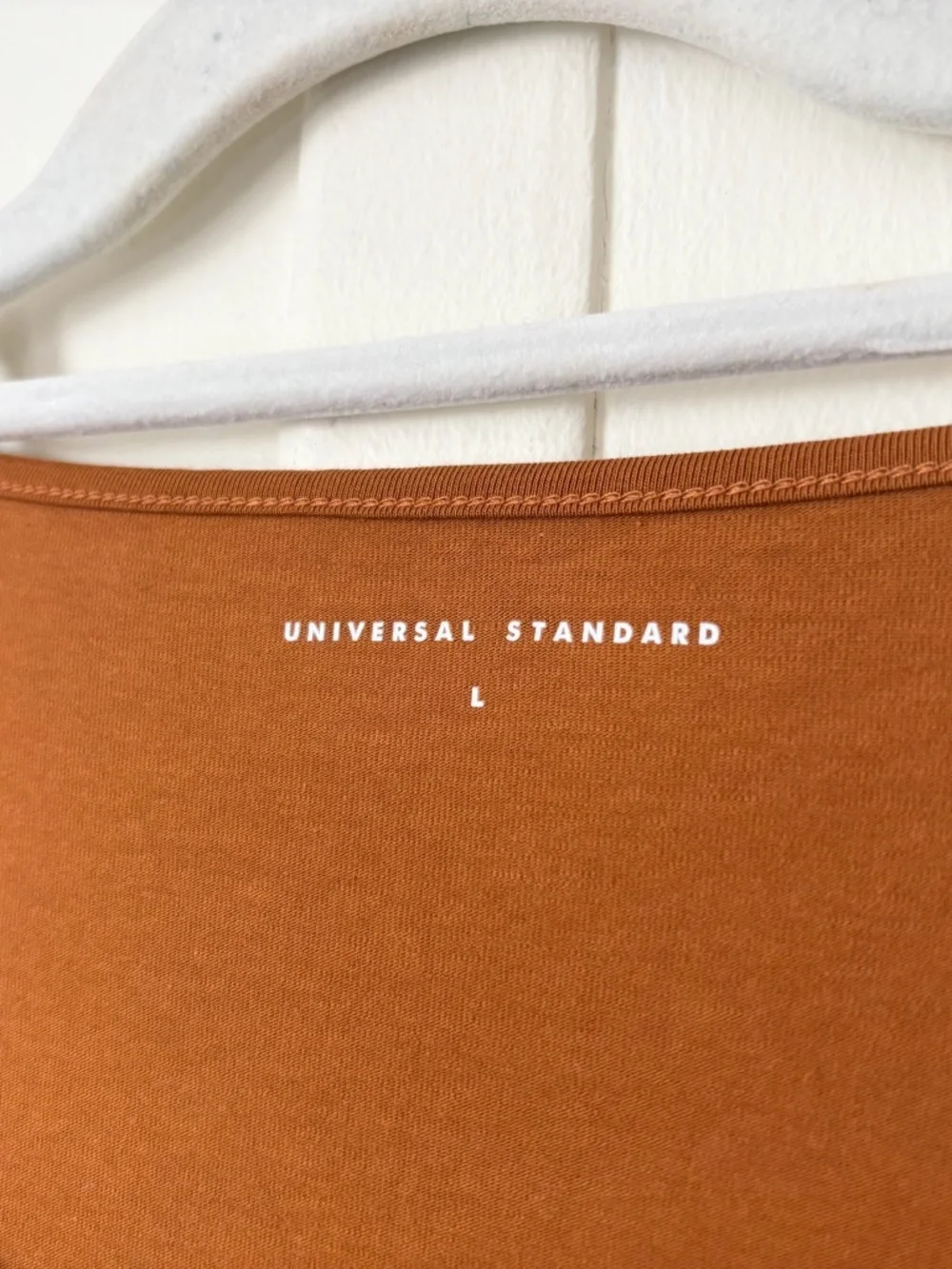 Universal Standard Pima Cotton Midi Dress in Ochre Rust - Picture 2 of 6